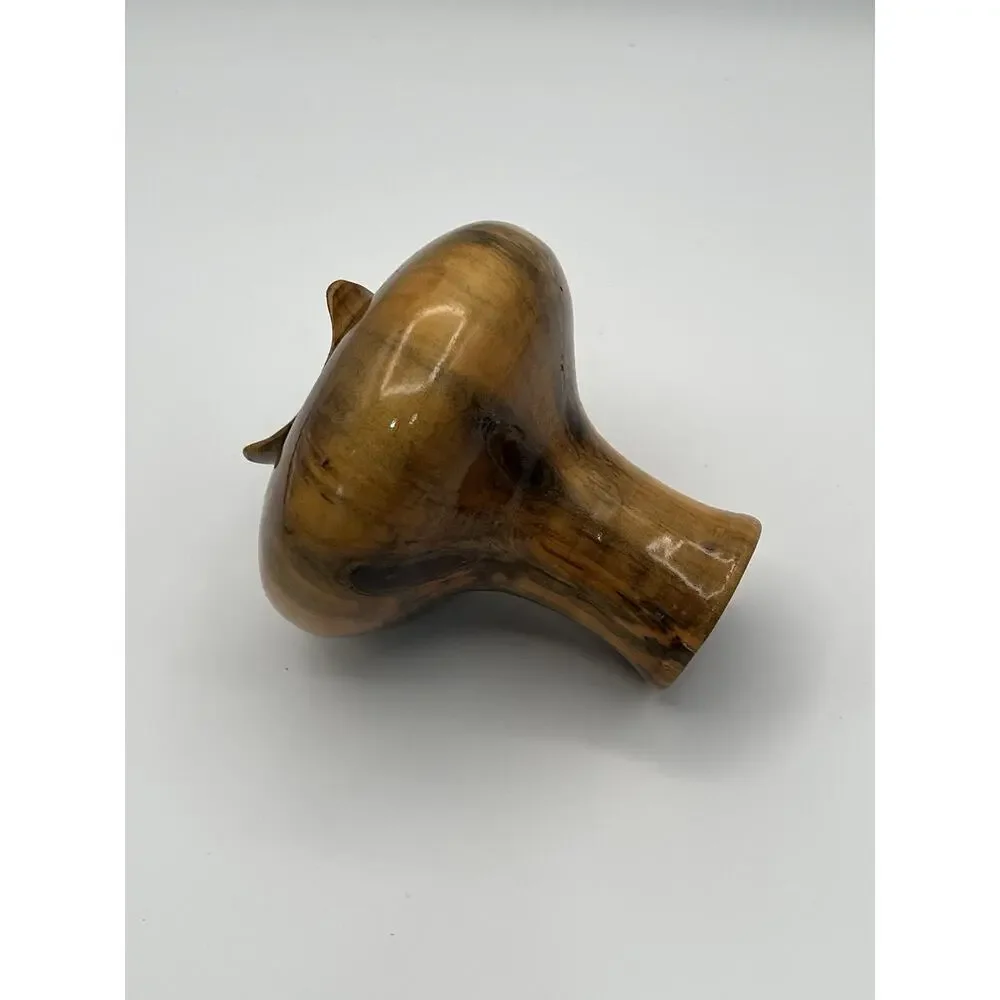 VTG Rare Norfolk Island Pine Hand Turned Wood Vase By D. Van Doren Artist signed